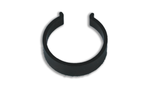 Abdeckklammer schwarz für P-Serie mit Anschlusslasche 